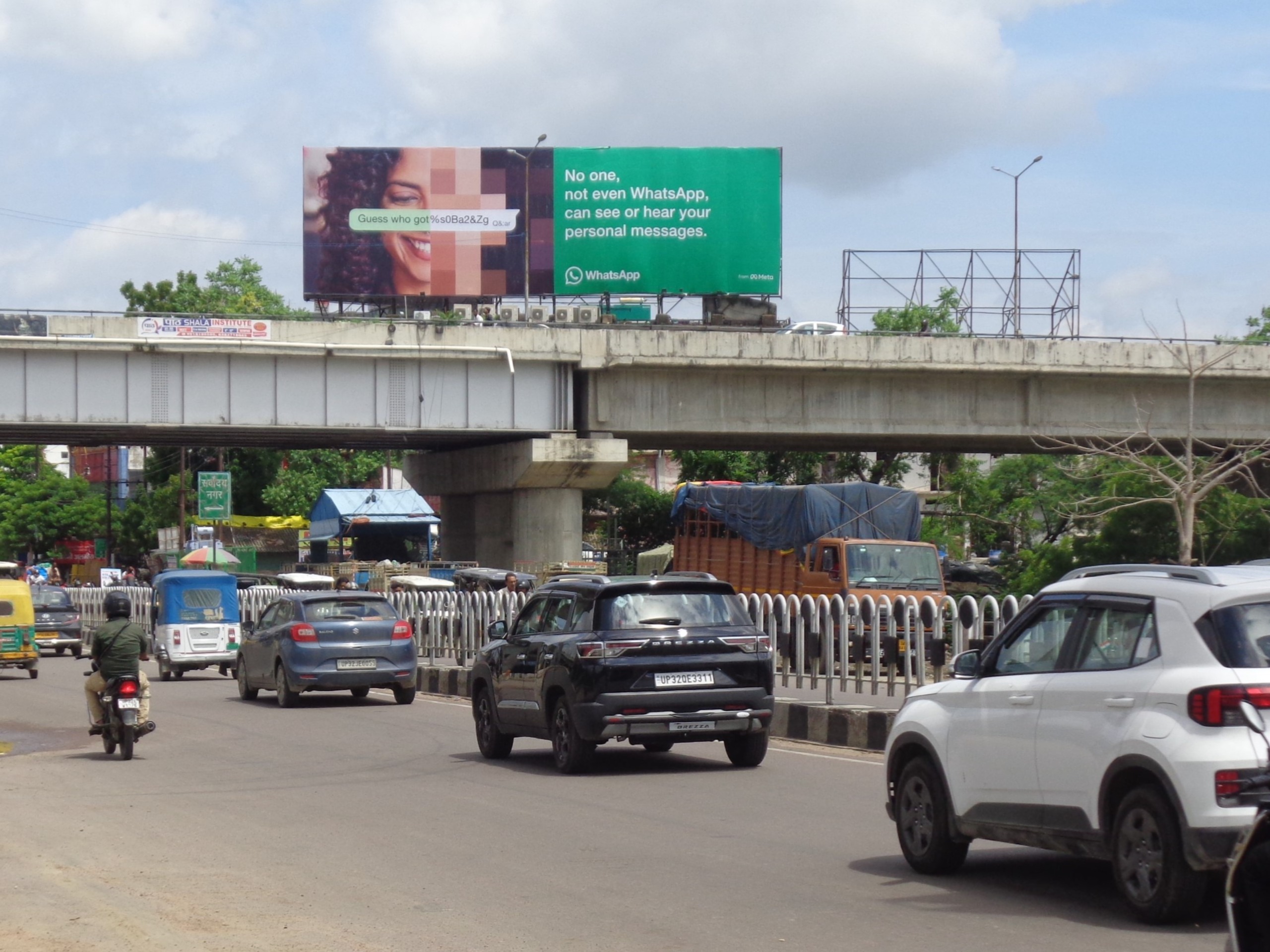 Highway hoarding billboard