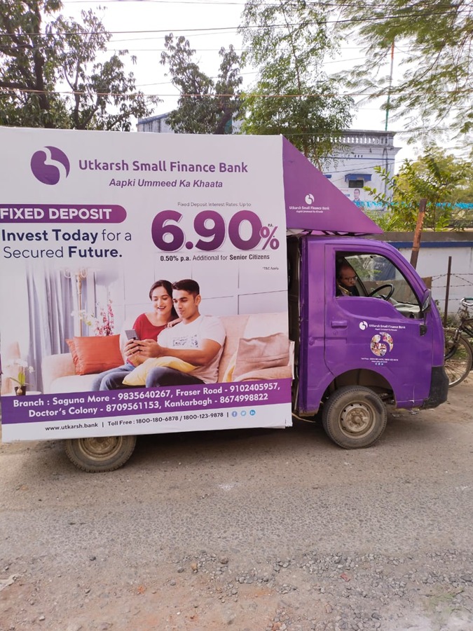 Transit media LED van